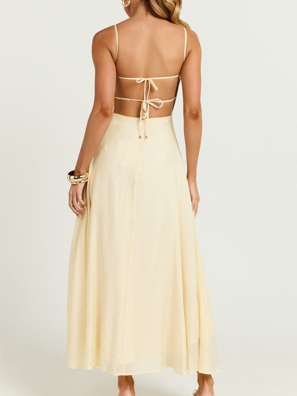 NWT REVOLVE Australia SHOWPO Saints & Secrets yellow corset maxi dress US L - Picture 3 of 11